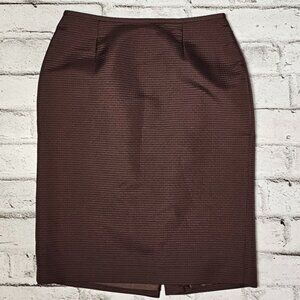 Liz Claiborne Women's Brown Textured Pencil Skirt